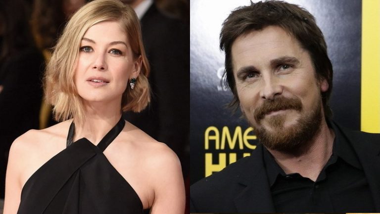 Christian Bale e Rosamund Pike em produção de DiCaprio