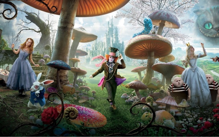“Alice do Outro Lado do Espelho” apresenta um novo poster recheado de cor e exuberância