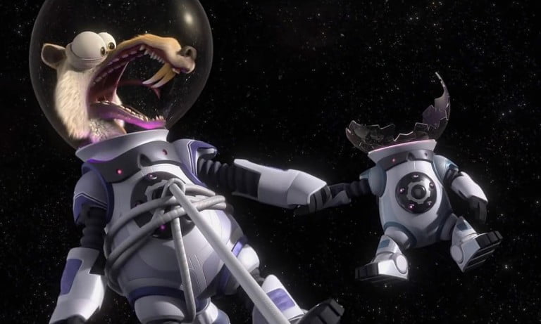 Scrat à deriva no espaço… ao som de “Gravity”