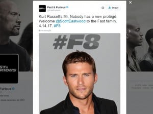 CLOSE UP!: Scott Eastwood junta-se ao elenco de Velocidade Furiosa 8