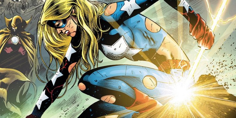 Stargirl do Universo DC com 3 membros da Sociedade da Injustiça