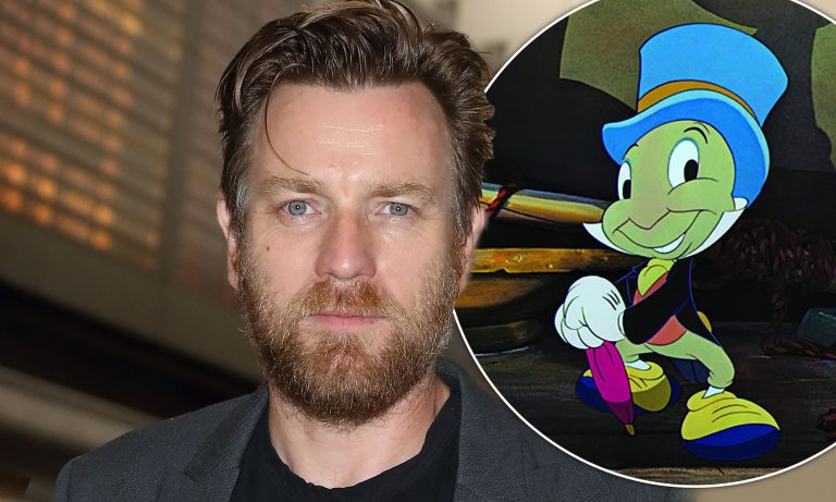 Ewan McGregor como Grilo Falante em Pinóquio, de Guillermo del Toro