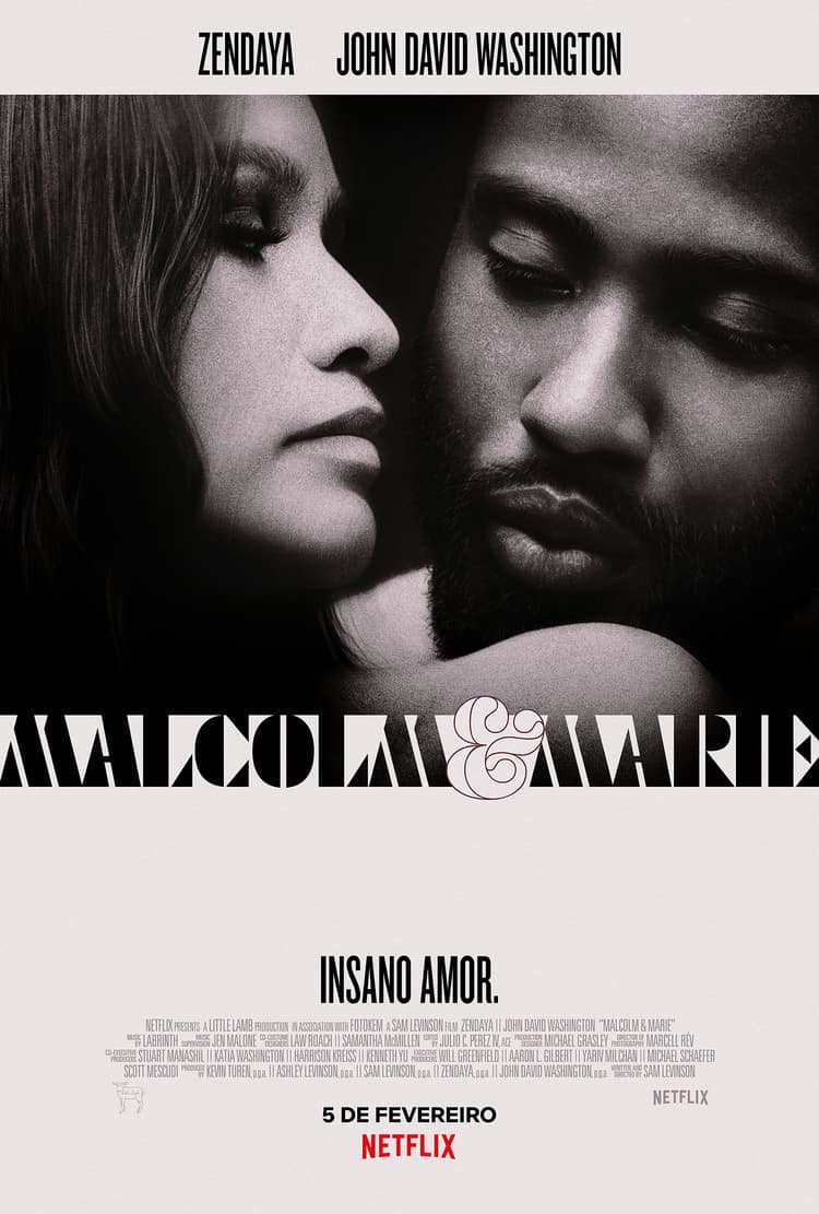 Malcom & Marie: Uma relação tempestuosa a preto e branco