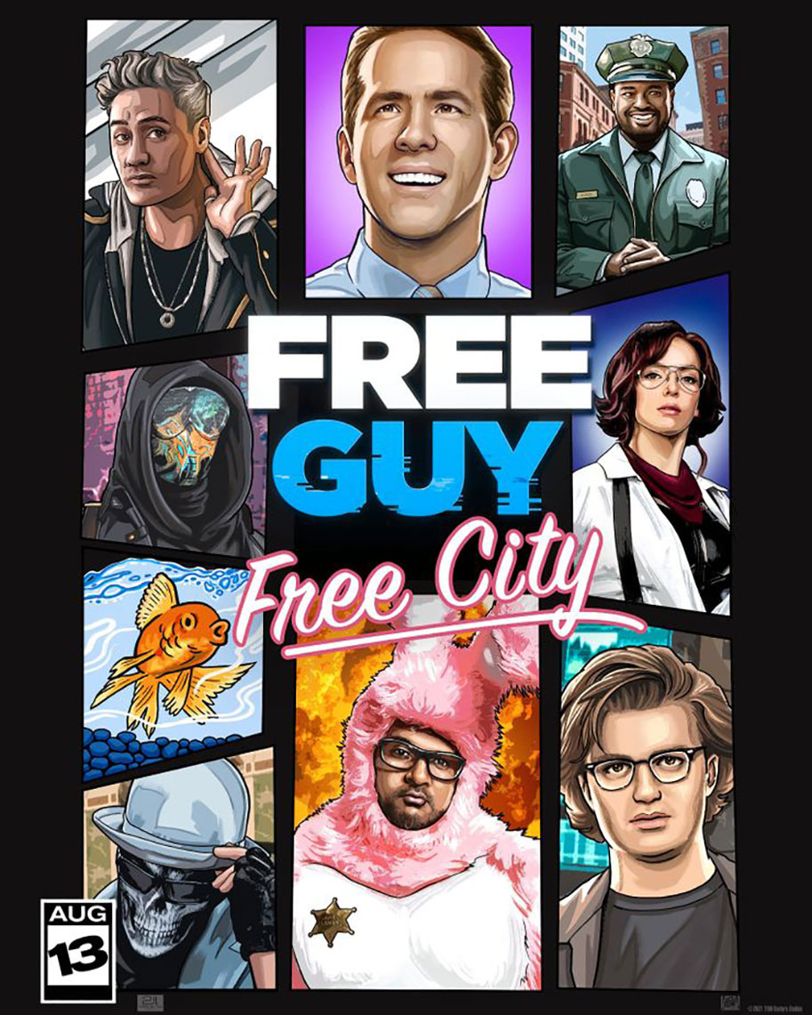 Free Guy poster GTA