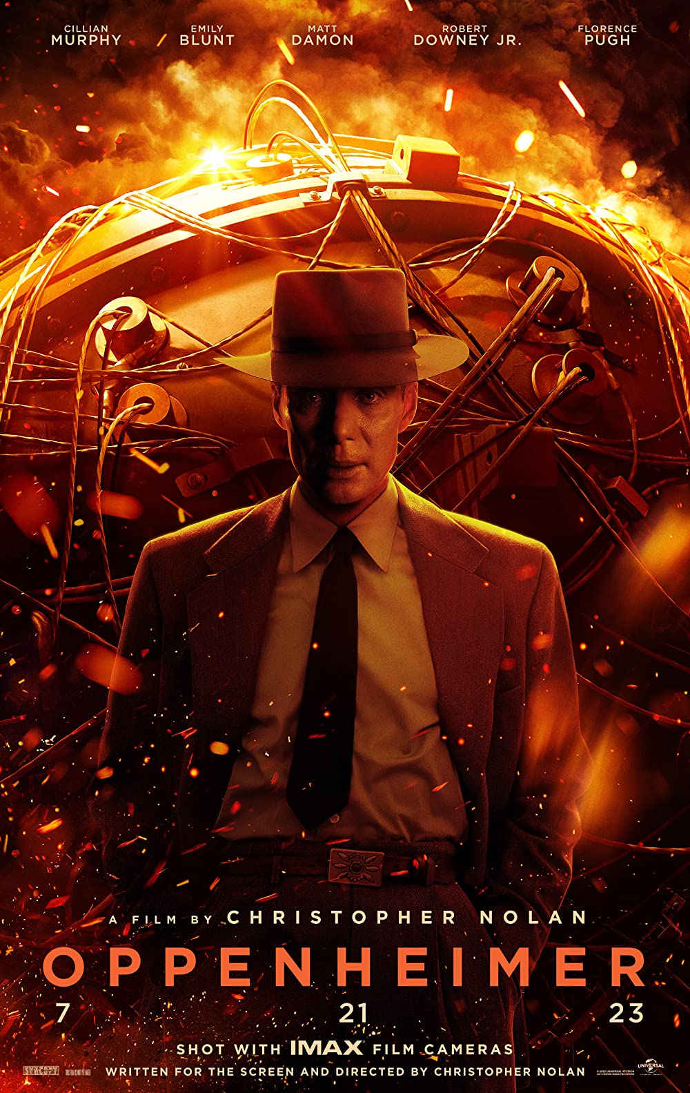 Poster do filme Oppenheimer: A saga do homem por trás da bomba atômica