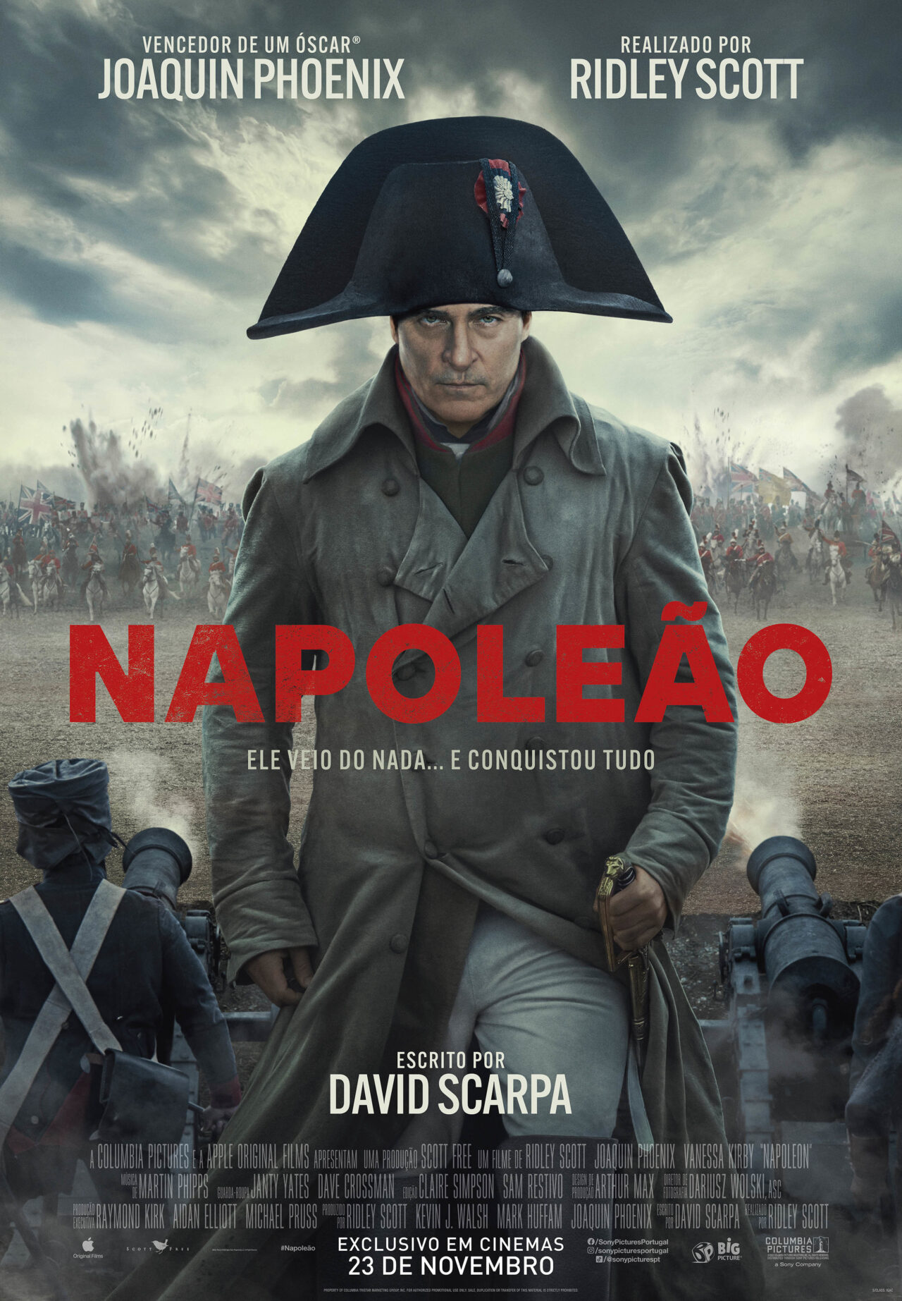 poster do filme napoleão com Joaquin Phoenix