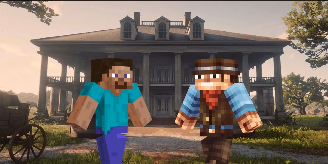 Red Dead Redemption recriado em Minecraft