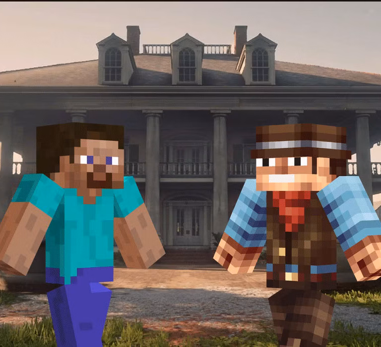 Red Dead Redemption 2 Encontra Minecraft: Um Crossover Inesperado